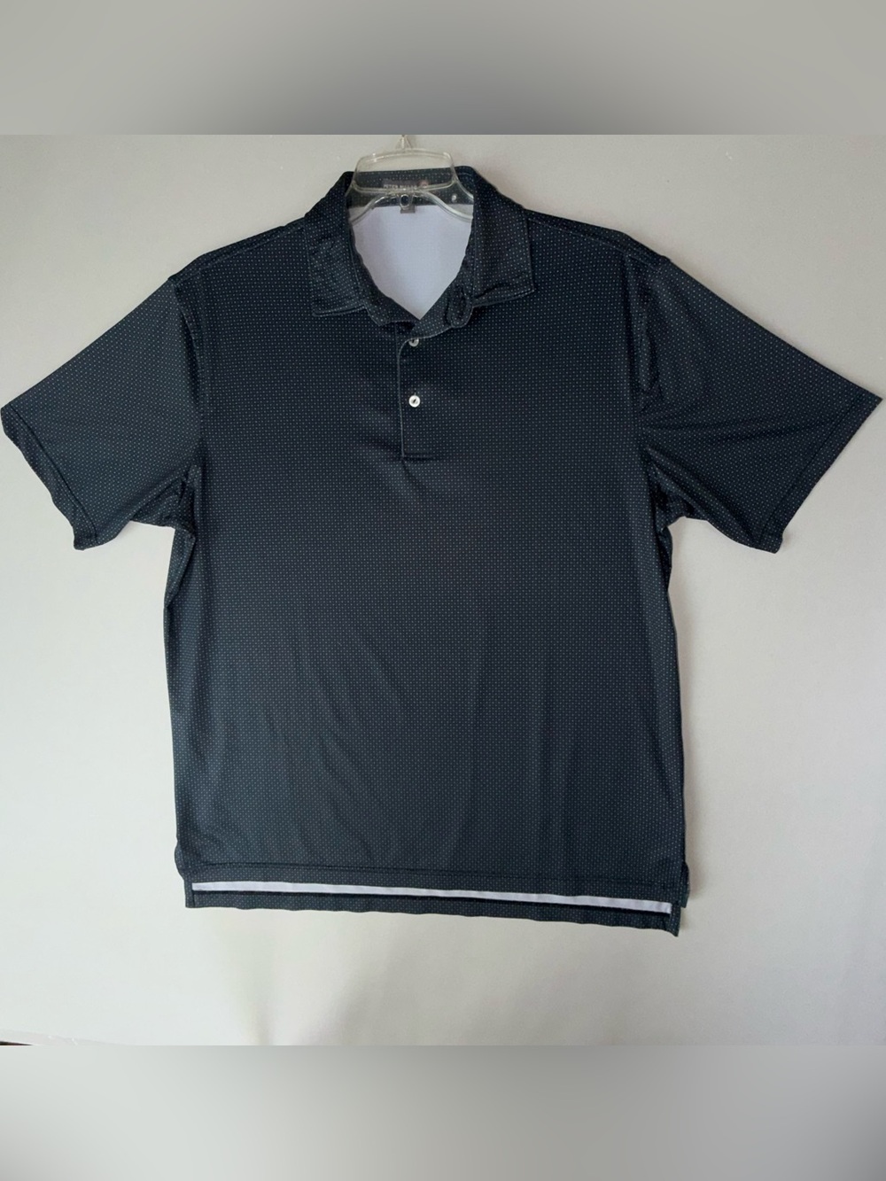 Peter Millar Summer Comfort Polo Mens Large Navy Dot Golf Shirt #142